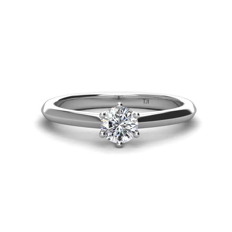 Maxine 5.00 mm Round Diamond Solitaire Engagement Ring 