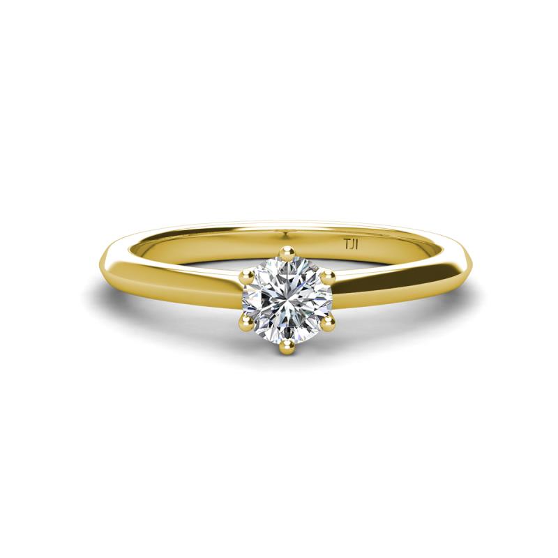 Maxine 5.00 mm Round Diamond Solitaire Engagement Ring 