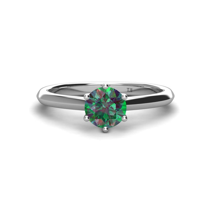 Maxine 6.50 mm Round Lab Created Alexandrite Solitaire Engagement Ring 