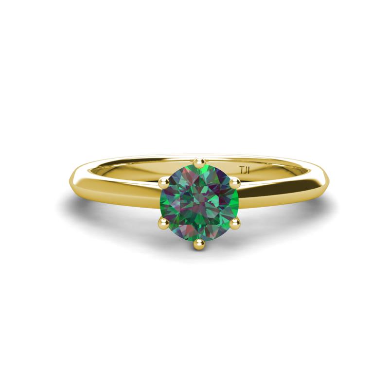 Maxine 6.50 mm Round Lab Created Alexandrite Solitaire Engagement Ring 