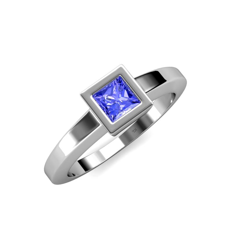 Ian 1.10 ct Princess Cut Tanzanite Solitaire Ring 