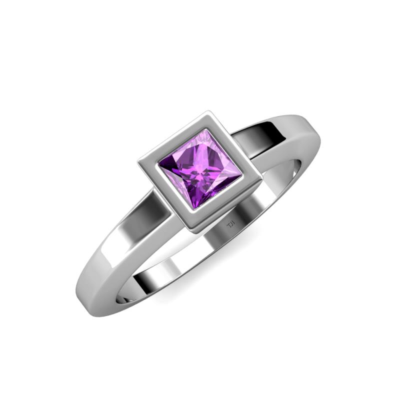 Ian 1.00 ct Princess Cut Amethyst Solitaire Ring 