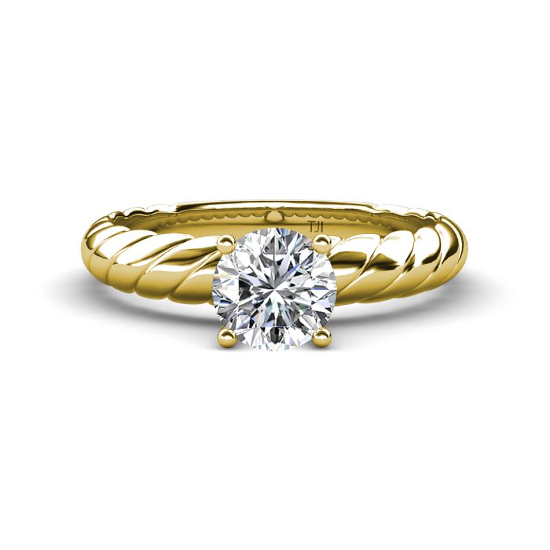 Eudora Classic 1.00 ct IGI Certified Lab Grown Diamond Round (6.50 mm) Solitaire Engagement Ring 