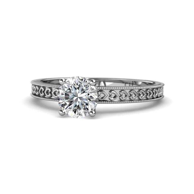 Florie Classic 1.00 ct IGI Certified Lab Grown Diamond Round (6.50 mm) Solitaire Engagement Ring 