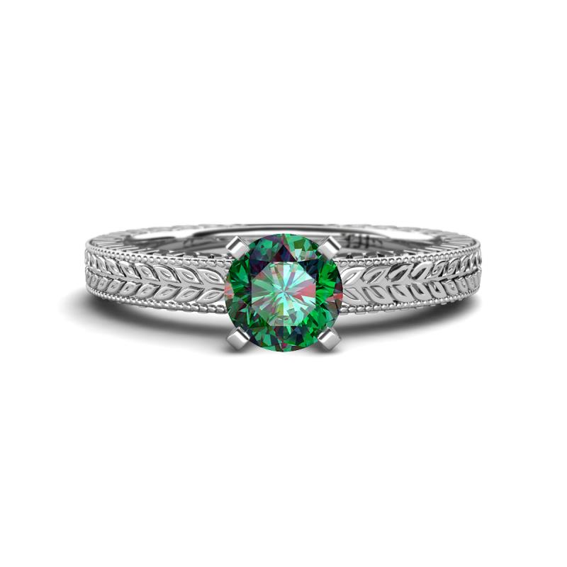 Kaelan 6.50 mm Round Lab Created Alexandrite Solitaire Engagement Ring 