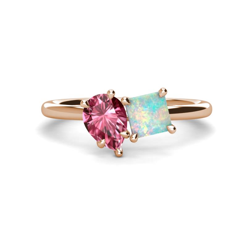 Pink tourmaline and opal on sale ring