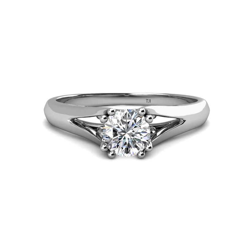 Adira 6.50 mm Round Forever One Moissanite Solitaire Engagement Ring 