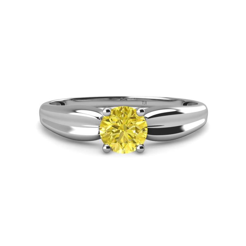 Kelila 6.00 mm Round Yellow Diamond Solitaire Engagement Ring 