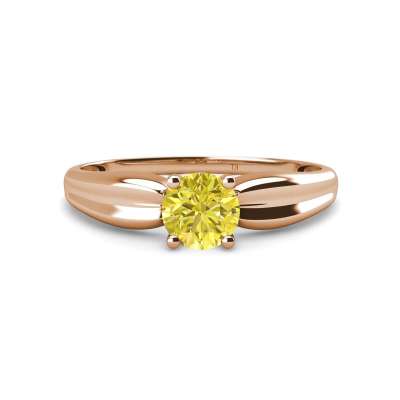 Kelila 6.00 mm Round Yellow Diamond Solitaire Engagement Ring 