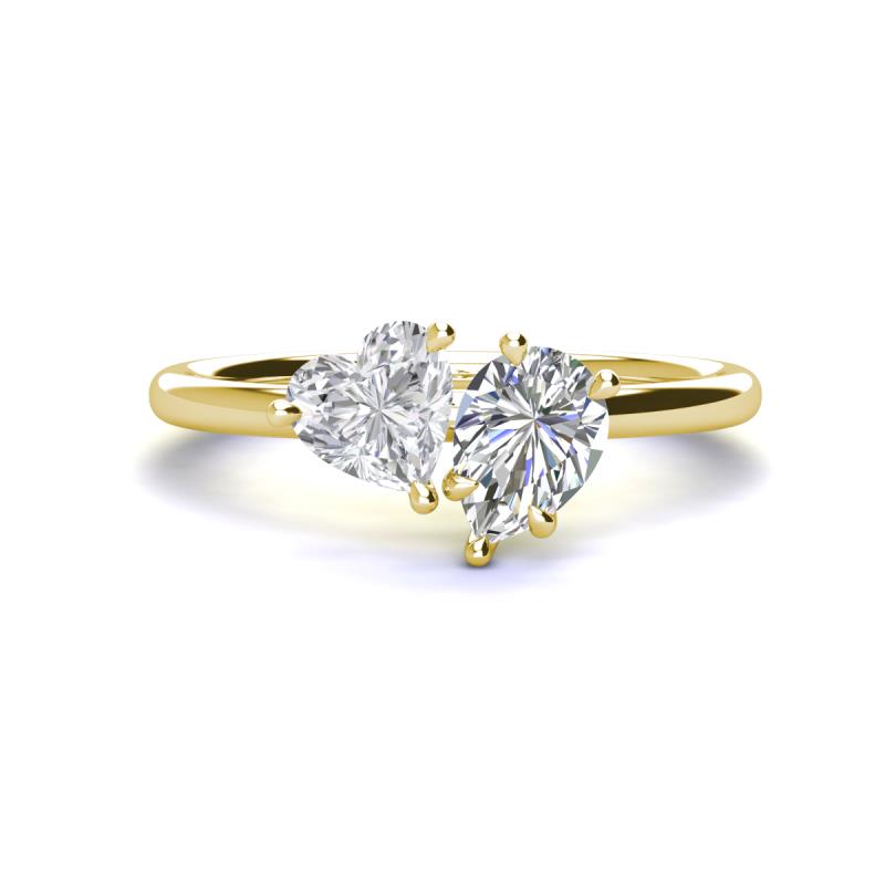 Julianna B 10K White Gold 0.06CTW Diamond and Created White Sapphire Ring |  Charm Diamond Centres