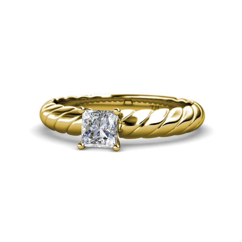 Eudora Classic 1.00 ct IGI Certified Lab Grown Diamond Princess Cut (5.50 mm) Solitaire Engagement Ring 