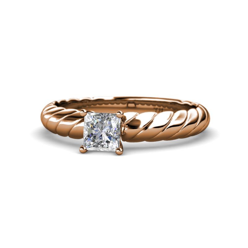 Eudora Classic 1.00 ct IGI Certified Lab Grown Diamond Princess Cut (5.50 mm) Solitaire Engagement Ring 