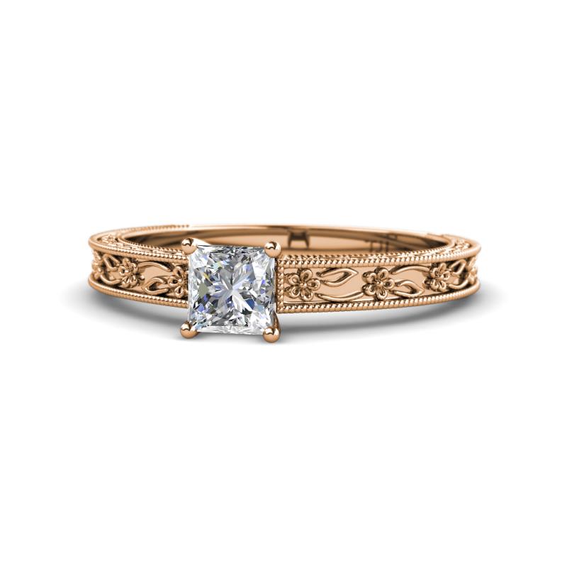 Florie Classic 1.00 ct IGI Certified Lab Grown Diamond Princess Cut (5.50 mm) Solitaire Engagement Ring 