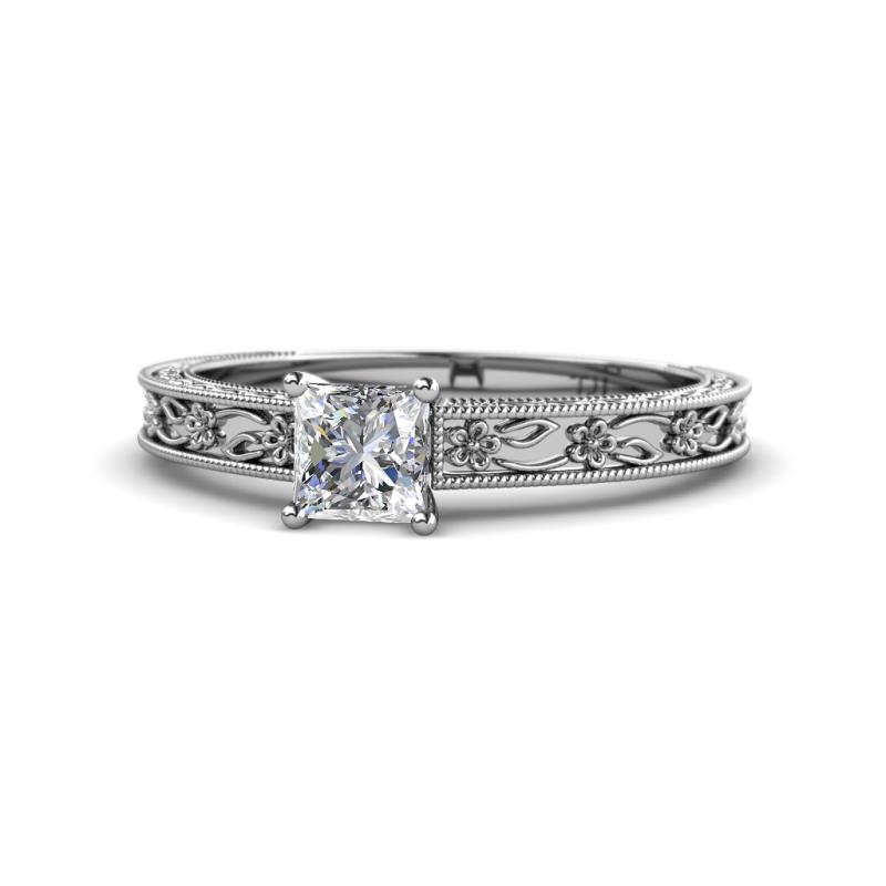 Florie Classic 1.00 ct IGI Certified Lab Grown Diamond Princess Cut (5.50 mm) Solitaire Engagement Ring 