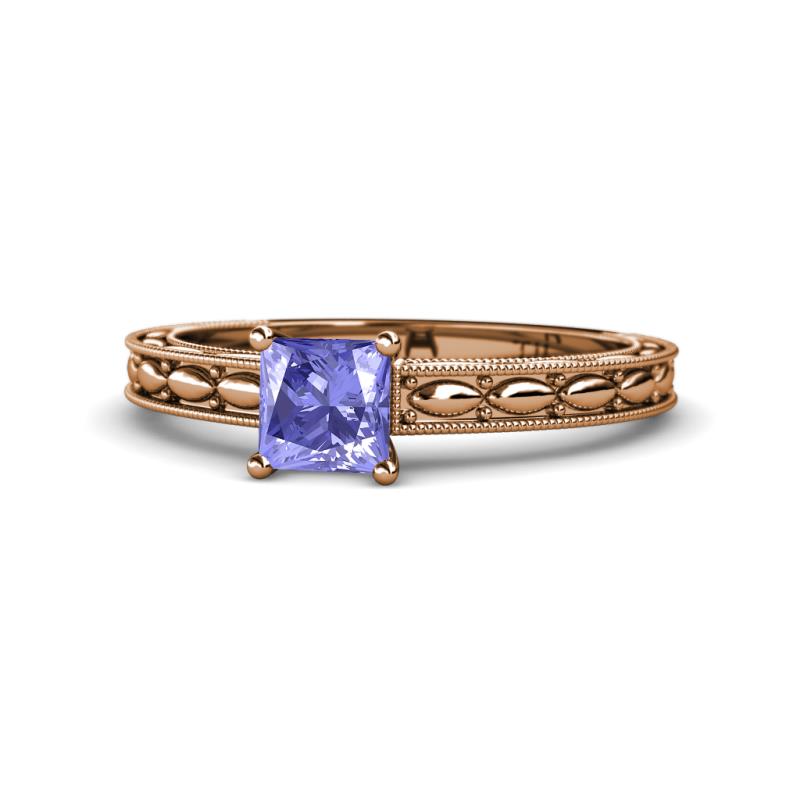 Rachel Classic 5.50 mm Princess Cut Tanzanite Solitaire Engagement Ring 