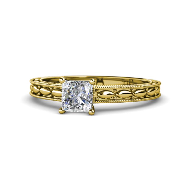 Rachel Classic GIA Certified 5.50 mm Princess Cut Diamond Solitaire Engagement Ring 