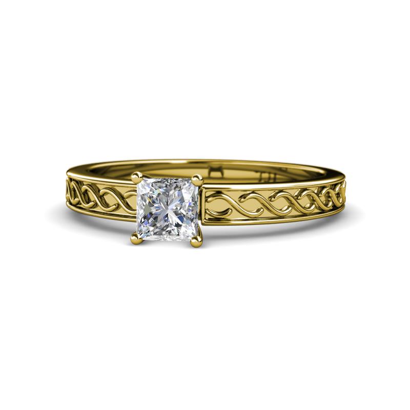 Maren Classic 1.00 ct IGI Certified Lab Grown Diamond Princess Cut (5.50 mm) Solitaire Engagement Ring 