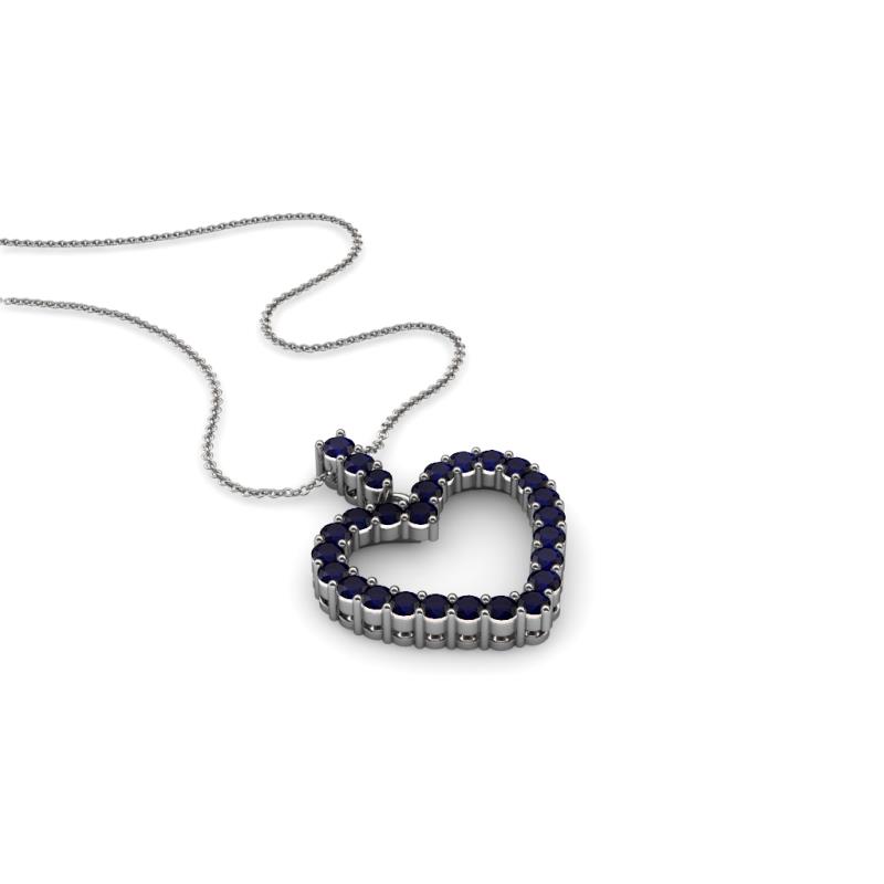 Zylah Blue Sapphire Heart Pendant 