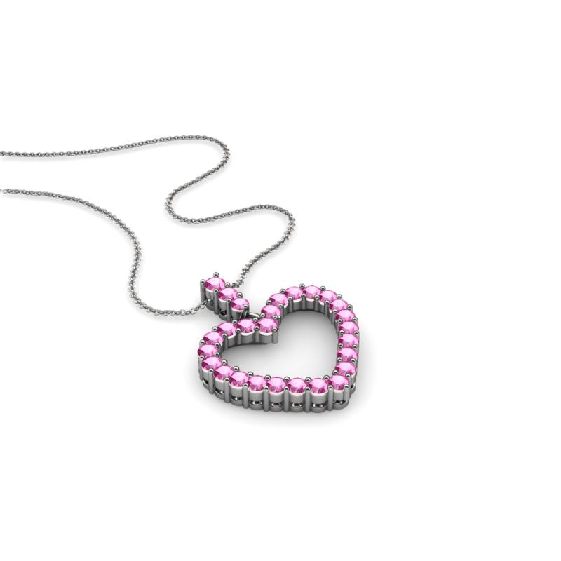 Zylah Pink Sapphire Heart Pendant 