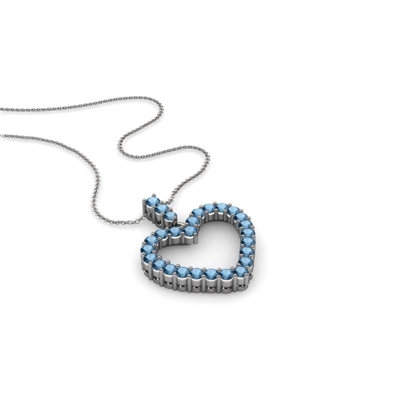 Zylah Blue Topaz Heart Pendant 