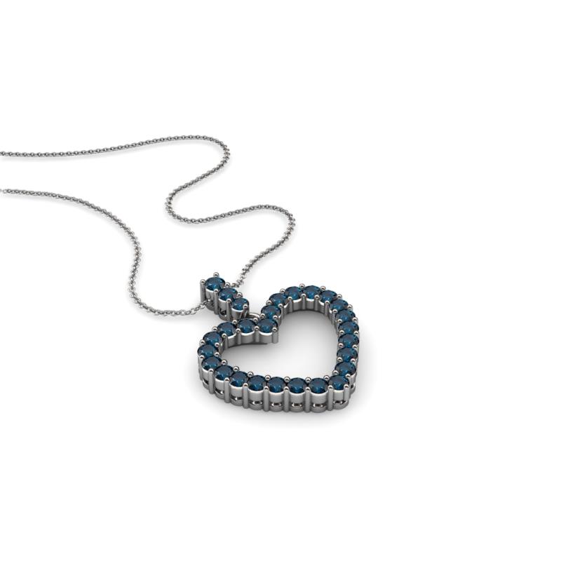 Zylah Blue Diamond Heart Pendant 