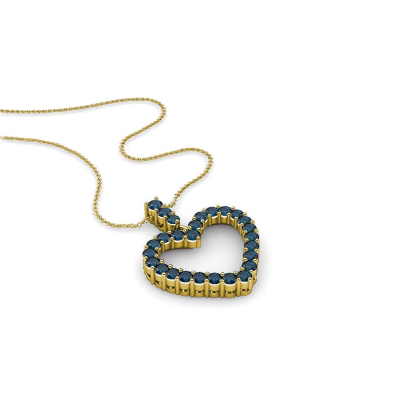 Zylah Blue Diamond Heart Pendant 