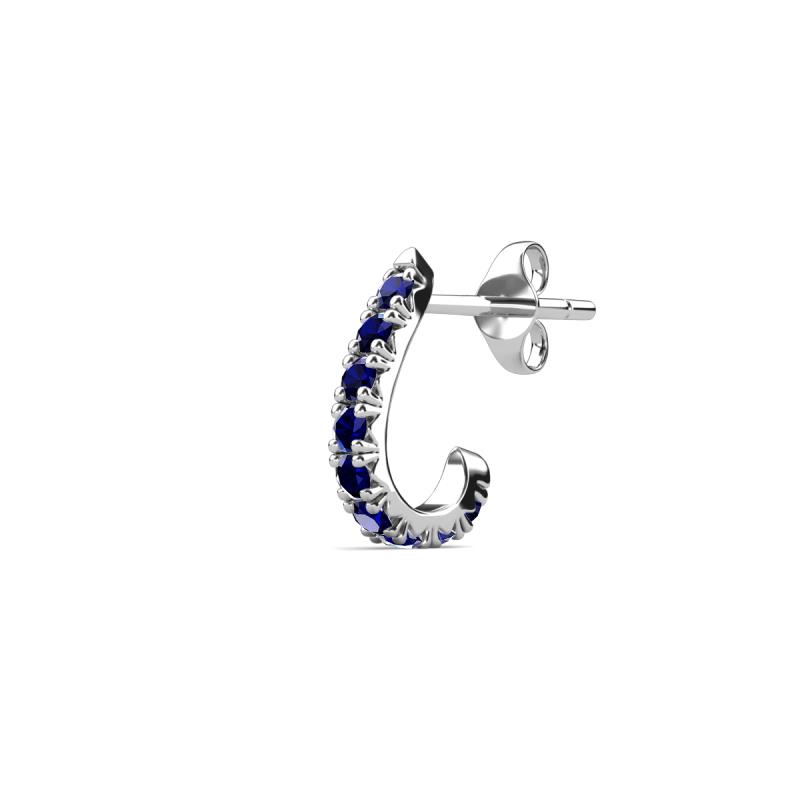 Zena 0.23 ctw Blue Sapphire (1.80 mm) Single Half Hoop Huggie Earring 