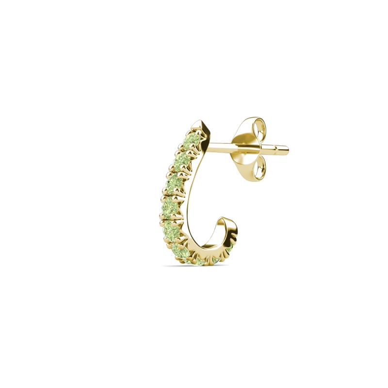 Zena 0.24 ctw Peridot (1.80 mm) Single Half Hoop Huggie Earring 