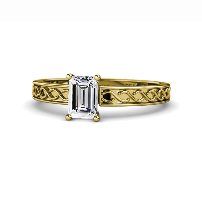 Maren Classic 1.00 ct IGI Certified Lab Grown Diamond Emerald Shape (7x5 mm) Solitaire Engagement Ring 