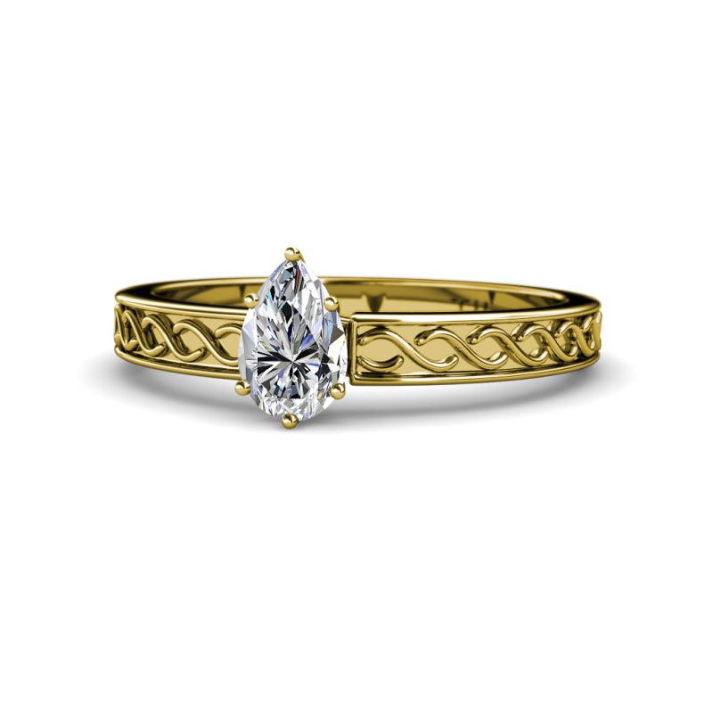 Maren Classic 0.75 ct IGI Certified Lab Grown Diamond Pear Shape (7x5 mm) Solitaire Engagement Ring 