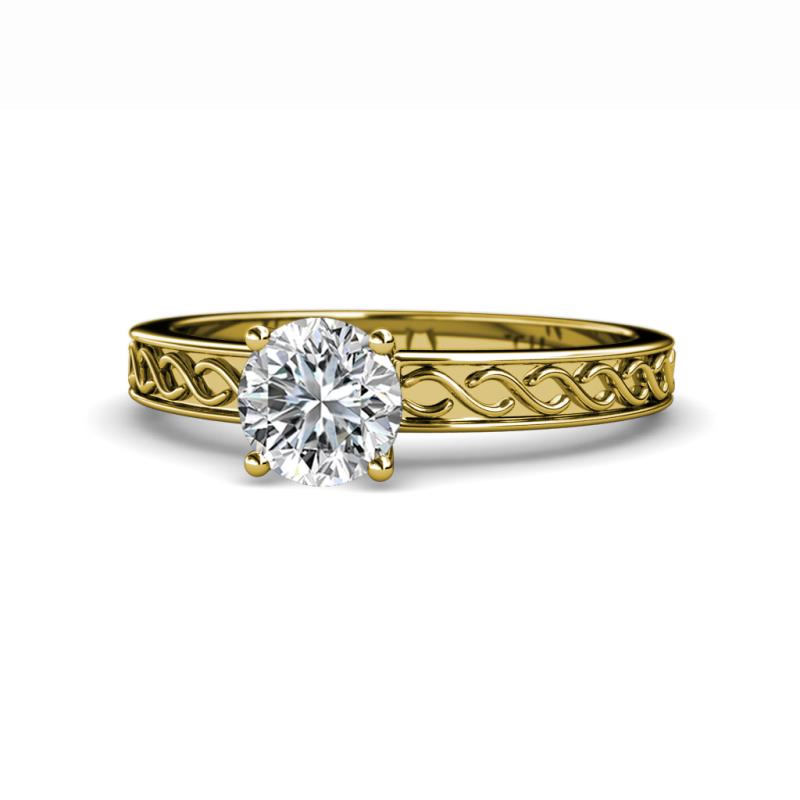 Maren Classic 1.00 ct IGI Certified Lab Grown Diamond Round (6.50 mm) Solitaire Engagement Ring 