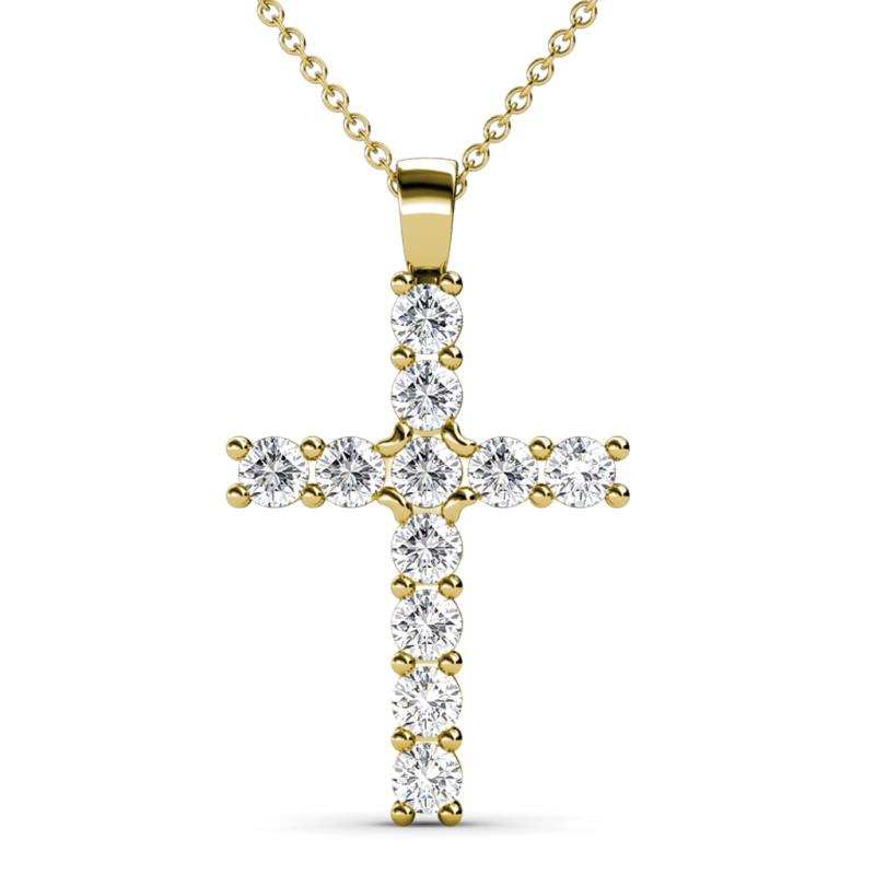 Elihu Diamond Cross Pendant 