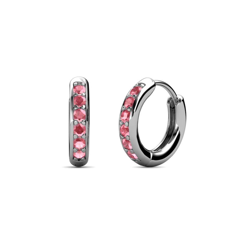 Cianna 1.80mm (0.20 ctw) Petite Pink Tourmaline Hoop Earrings 