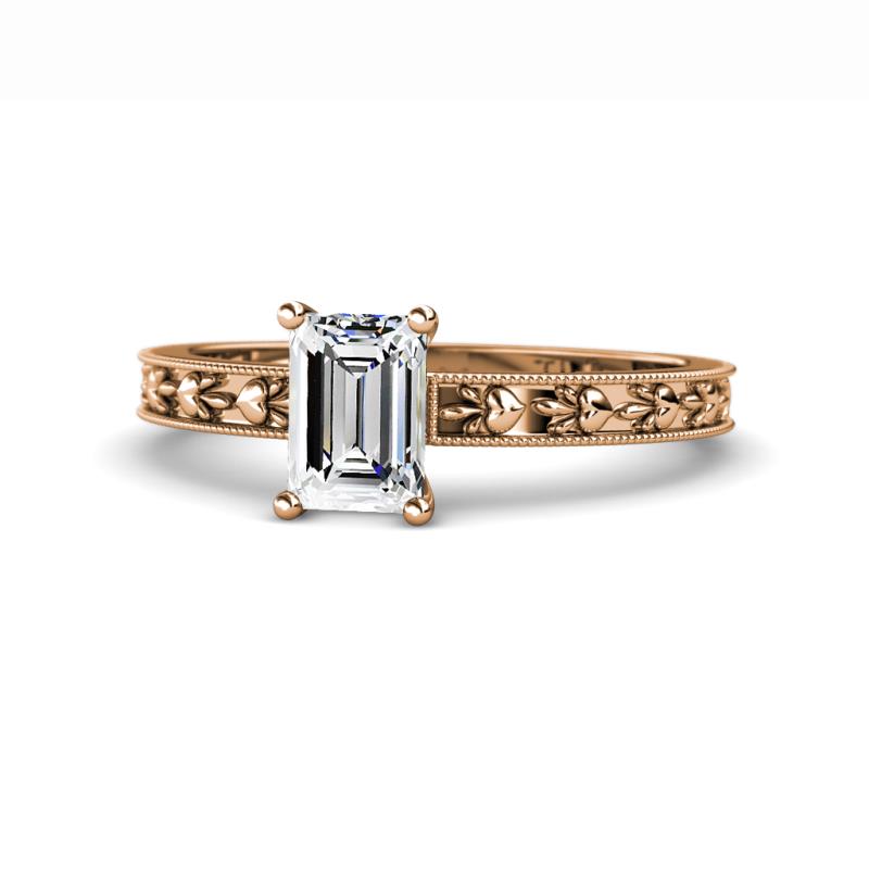 Niah Classic 1.00 ct IGI Certified Lab Grown Diamond Emerald Shape (7x5 mm) Solitaire Engagement Ring 