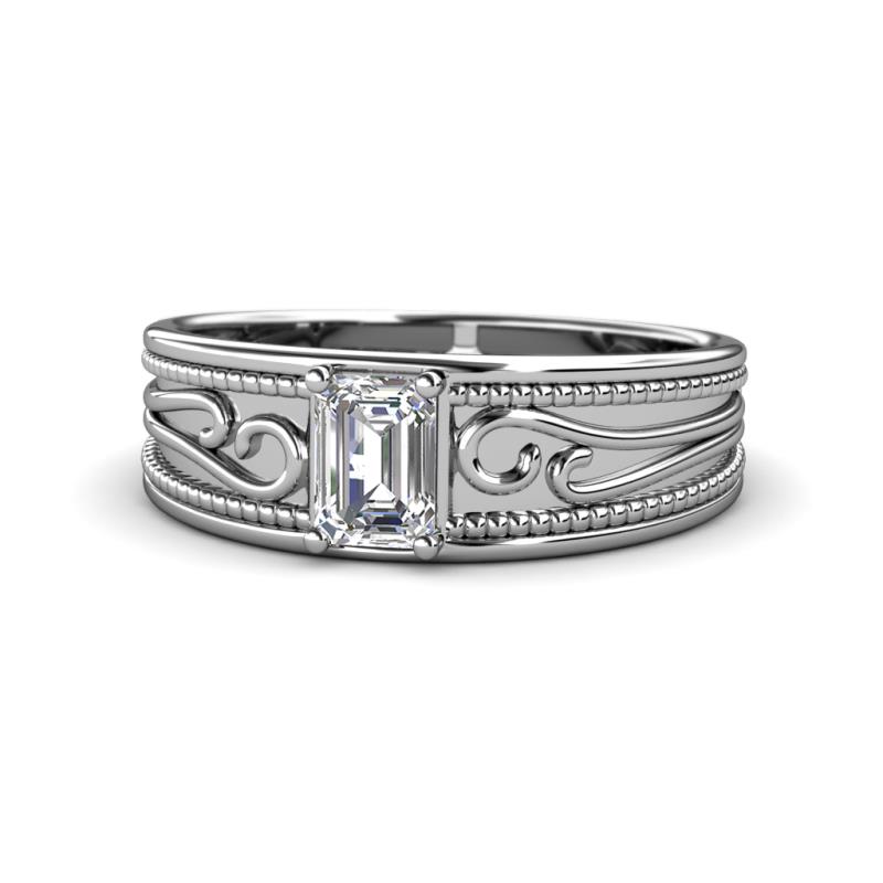 Aileen Bold 1.00 ct IGI Certified Lab Grown Diamond Emerald Shape (7x5 mm) Promise Ring 