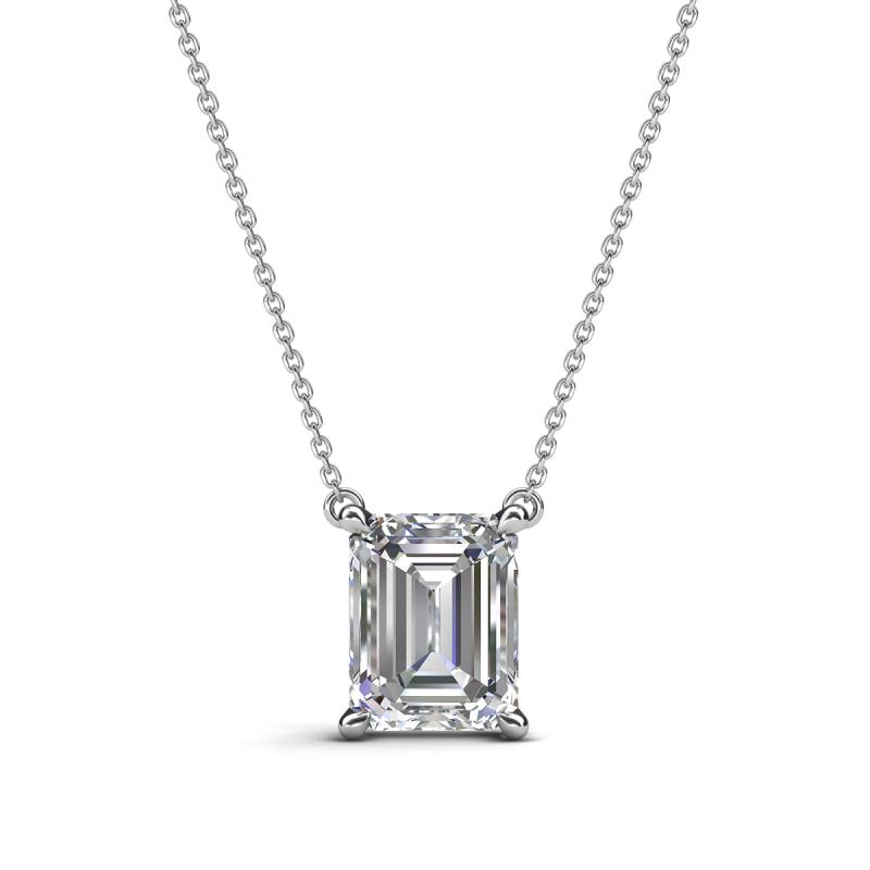 Athena 2.50 ct IGI Certified Lab Grown Diamond Emerald Shape (9x7 mm) Solitaire Pendant Necklace 