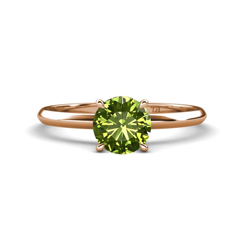 Elodie 6.50 mm Round Peridot Solitaire Engagement Ring 