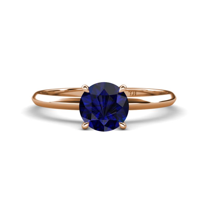 Elodie 6.00 mm Round Blue Sapphire Solitaire Engagement Ring 