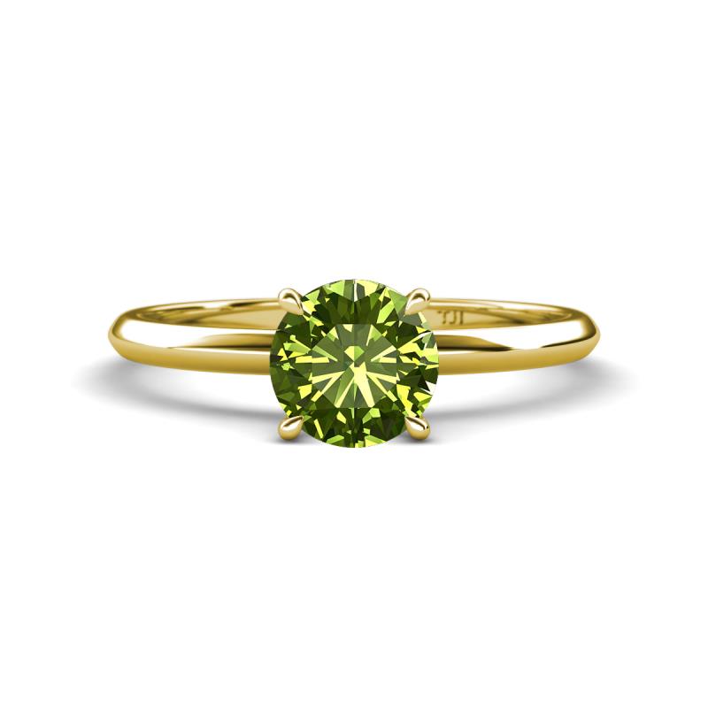 Elodie 6.50 mm Round Peridot Solitaire Engagement Ring 