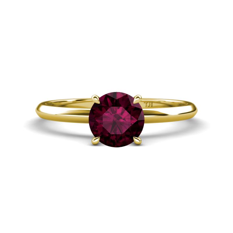 Elodie 6.50 mm Round Rhodolite Garnet Solitaire Engagement Ring 