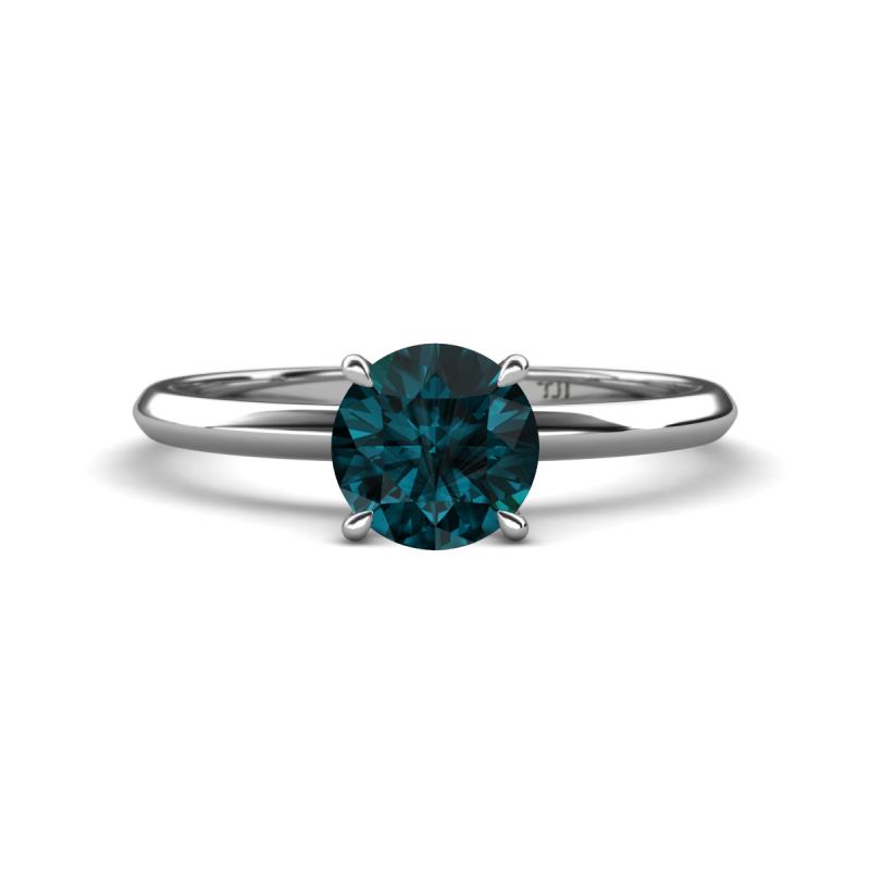 Elodie 6.50 mm Round London Blue Topaz Solitaire Engagement Ring 
