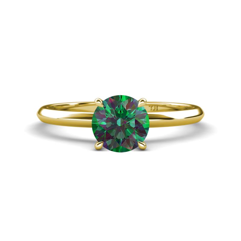 Elodie 6.50 mm Round Lab Created Alexandrite Solitaire Engagement Ring 