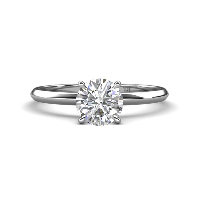 Elodie 6.50 mm Round Forever Brilliant Moissanite Solitaire Engagement Ring 