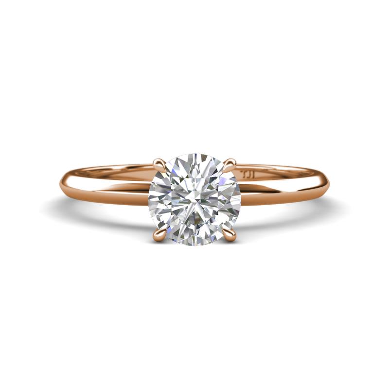 Elodie 6.50 mm Round Forever Brilliant Moissanite Solitaire Engagement Ring 
