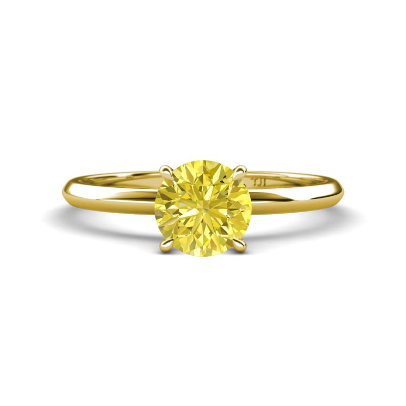 Elodie 6.00 mm Round Yellow Diamond Solitaire Engagement Ring 