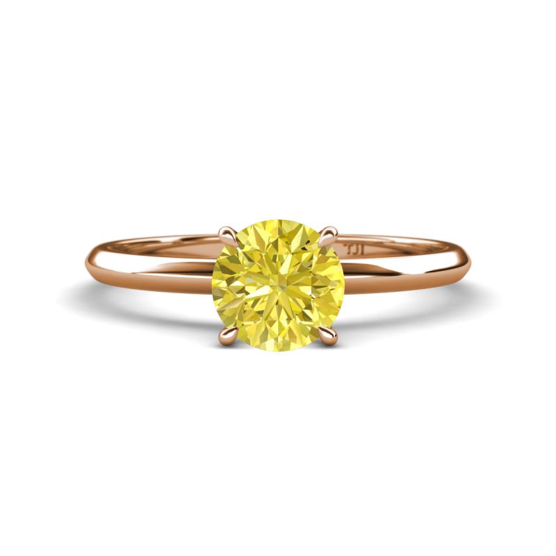 Elodie 6.00 mm Round Yellow Diamond Solitaire Engagement Ring 