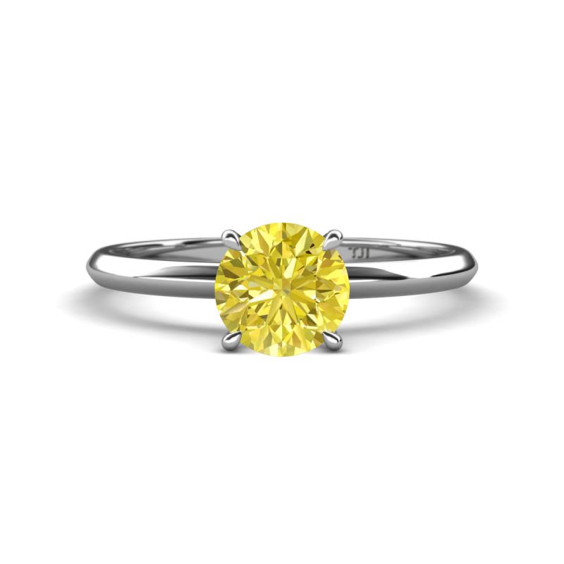 Elodie 6.00 mm Round Yellow Diamond Solitaire Engagement Ring 