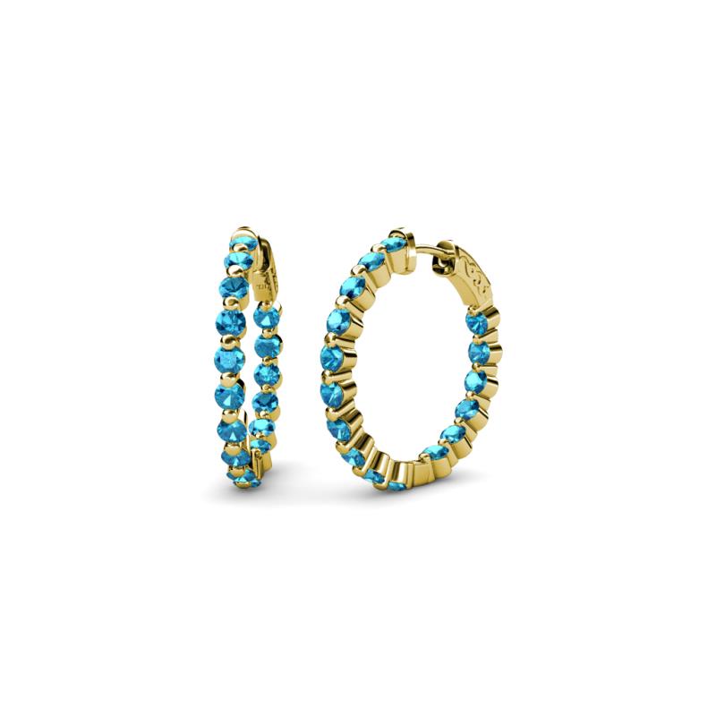 Estella London Blue Topaz Hoop Earrings 