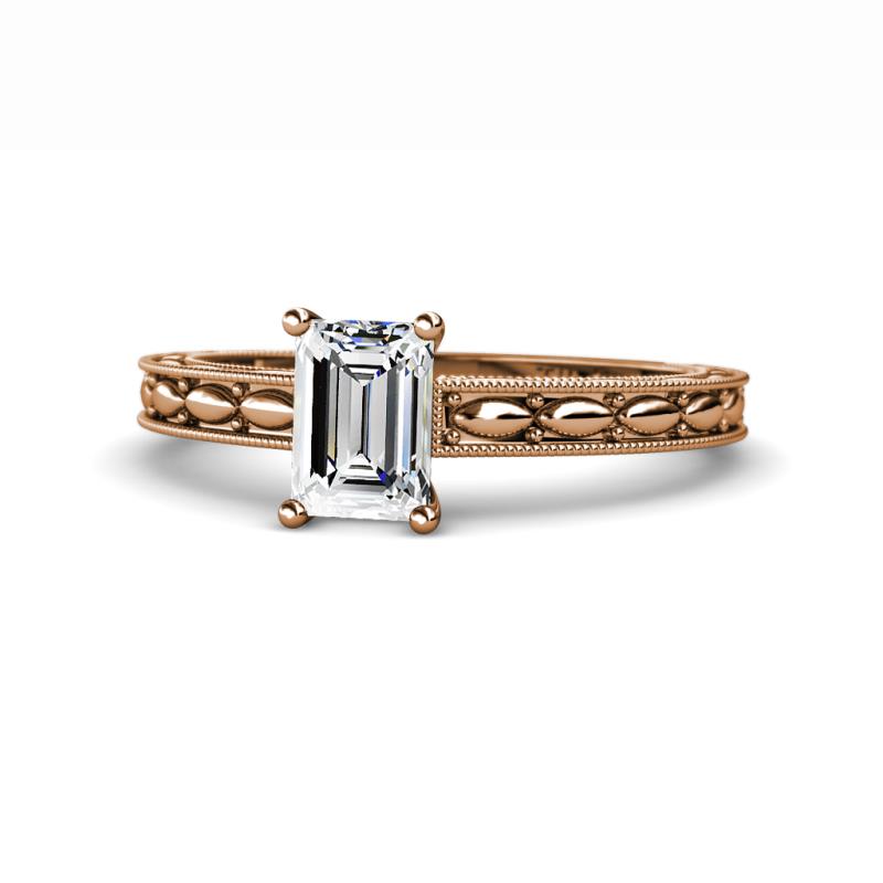 Rachel Classic 1.00 ct IGI Certified Lab Grown Diamond Emerald Cut (7x5 mm) Solitaire Engagement Ring 