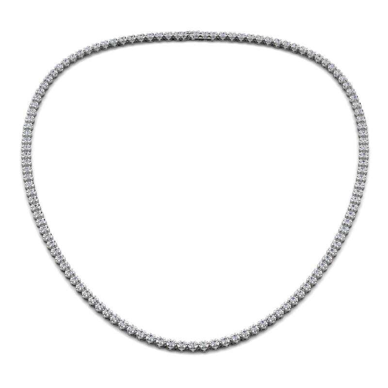 Misha 2.20 mm Round Lab Grown Diamond Miracle Set Tennis Necklace 
